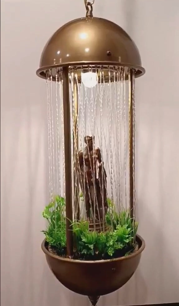 Vintage Hanging Swag Rain Oil Lamp