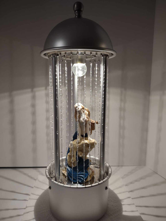 Miniature Modern Silver Rain Lamp