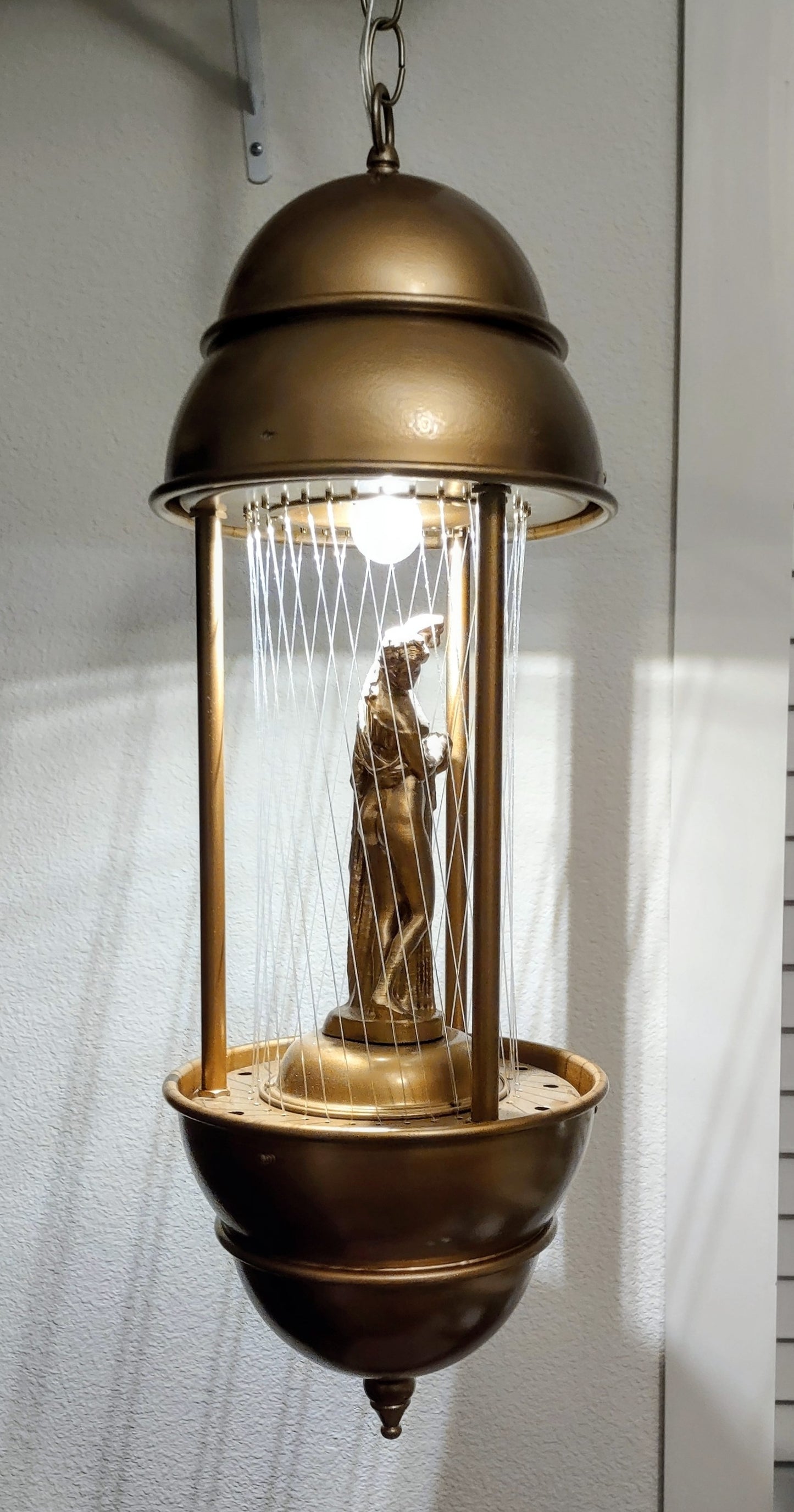 Vintage Double Dome Hanging Rain Oil Lamp